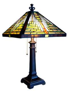 SOUTH WESTERN Stained Glass Table Accent Desk Lamp  