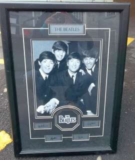 The Beatles 12 x 14 Photo, 19 x 27 Framed Presentation with Patch 