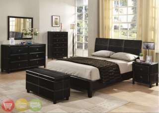 Modern Queen upholstered Bed 6 pc Bedroom Furniture Set  
