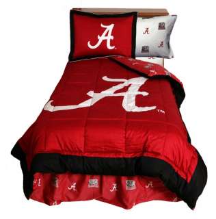 Alabama Crimson Tide NCAA Twin Comforter and Sham Bedding Set  