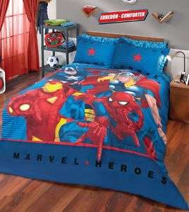 Teens Marvel Super Heroes Comforter Bedding Set Twin  