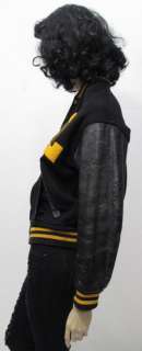 Vtg 50s Letterman CHEERLEADER Leather Sleeve Jacket M  