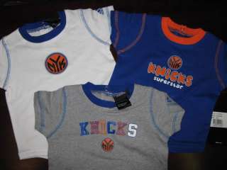 NBA Infant New York Knicks 3 Piece Onesie Set 6 9 M #  