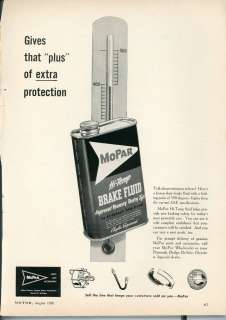 FIVE DOLLAR AD CH143 CHRYSLER MoPar BRAKE FLUID 1959 ORIGINAL  