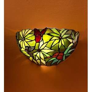  Stained Glass Butterfly Wall Sconce