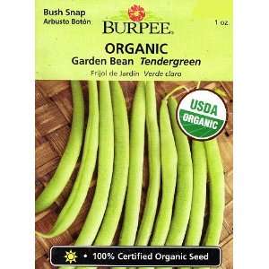  Burpee Organic Tendergreen Bean Seeds   1 oz Patio, Lawn 