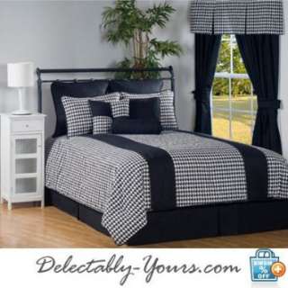   Houndstooth Check Bedding 4 Pc Cal King Comforter Set