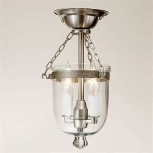   1048 15 Star 2 Light Bell Jar Semi Flush Ceiling