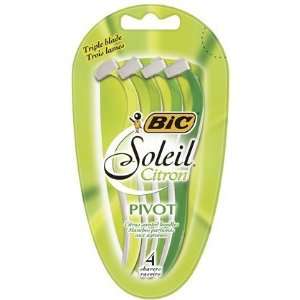 Bic Soleil Sensitive Skin Triple Blade Disposable Razor For Women, 4 