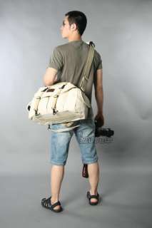 Large Canvas Camera Shoulder Bag Canon Nikon Sony with Insert 2 DSLR 