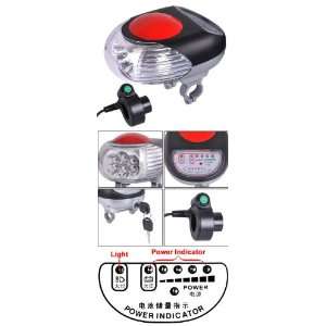  Electric Bicycle LED Light Headlight 24v w/ Power 