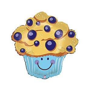  Blueberry cupcake Muffin Birthday party supplies mylar 