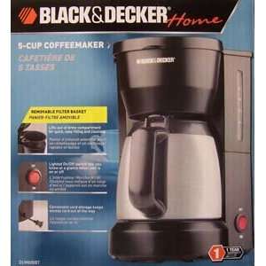 Black & Decker DCM600BT 5 Cup Thermal Coffeemaker, Black  