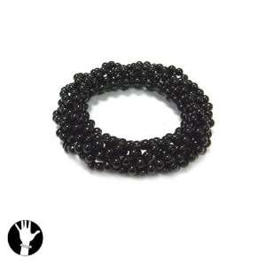  Elastic Bracelet 5mm Black Pearl Noir/Jet Bracelet Elastic Bracelet 