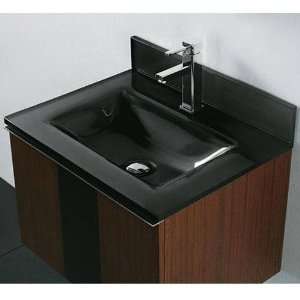  24 Tempered Glass Countertop with Integrated Sink Glass 