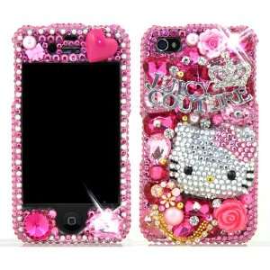  3D Swarovski Pink Hello Kitty Crystal Bling Case Cover for 