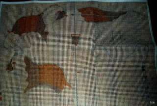 This listing is for a vintage Dog latch hook canvas by Bernat.