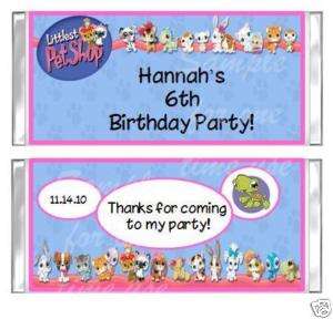 LITTLEST PET SHOP candy bar wrappers BIRTHDAY PARTY  