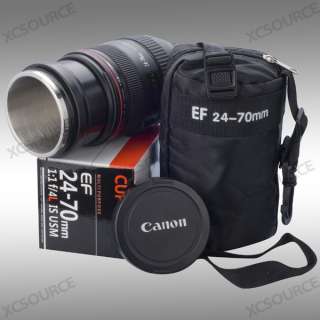 Canon THERMOS Stainless Coffee Cup /Camera Lens Mug Zoomable 24 70mm 