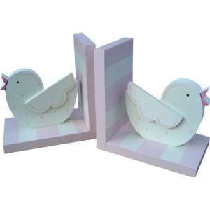  Pink Songbird Bookends