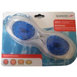    Speedo Adult Boomerang Goggles  Clear/Blue
