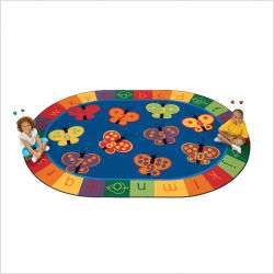 Carpets for Kids 3513   123 ABC Butterfly Fun Rug   Carpets for Kids 