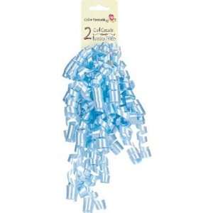  CURLY BOWS 2PK BABY BLUE (Sold 3 Units per Pack 