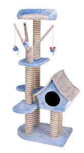 NEW DELUXE CAT COTTAGE SCRATCHING POLE FURNITURE CATF1  