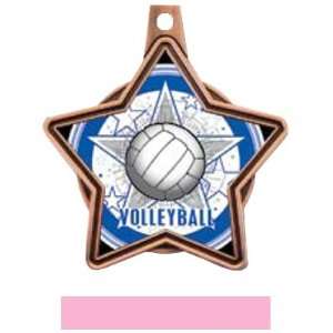  All Star Insert Custom Volleyball Medals M 5501V BRONZE MEDAL 