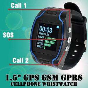   Realtime GPS GSM GPRS Cellphone Remote Tracker WristWatch 8125  