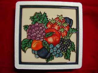 Ceramic Glazed Decorative 6 x 6 Tile 273  Fruit  