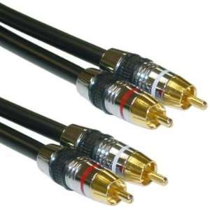 NEW Stereo RCA Cable Premium Grade 24K Gold, Red & White, 6 ft (Audio 