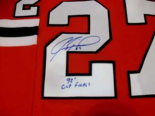 JEREMY ROENICK SIGNED CHICAGO BLACKHAWKS 92 CUP JERSEY  