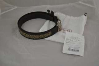 NWT COACH Mens Brown Khaki Signature Leather Belt Brown 36 NEW Gift 