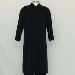 LONDON FOG warm black womens trench coat with removable lining 