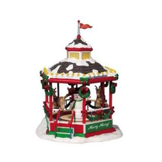    Lemax Village Christmas Carousel Animated Table Piece #84822