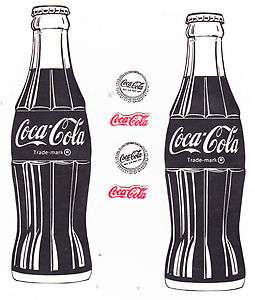 COKE COCA COLA BOTTLES WALLPAPER BORDER CUT OUT SET  