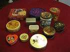 Lot of collectible tin container cookie can