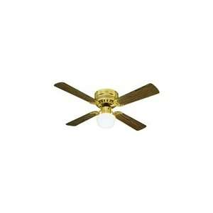  Homestead Ceiling Fan Brass with Opal Glass 42