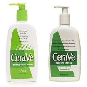  Cerave Hydrating Cleanser and Foaming Facial Cleanser 