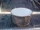 VINTAGE ANTIQUE CAST IRON PORCELIN COOK POT CALDROUN KE