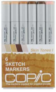 Copic Sketch Set of 6 Markers   Skin Tones 1 Great Gift NIP  