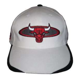  Vintage NBA Chicago Bulls Snapback Hat Cap   Ivory White 