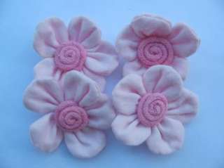 20 Handmade Cotton Fabric W/Rope Spring Flower  Pink  