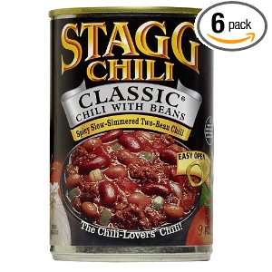 Stagg Classic Chili with Beans, 15 Ounce (Pack of 6)  