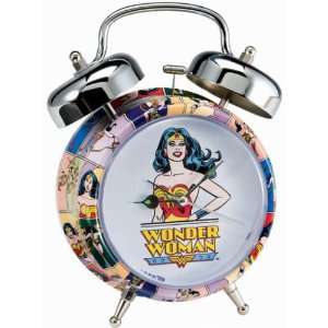  Wonder Woman Twin Bell Alarm Clock   Comics Trim by Vandor 