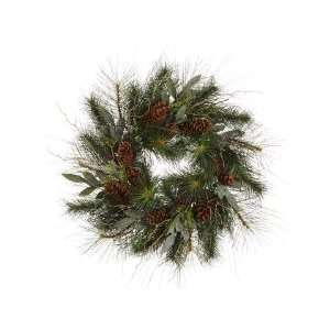  30 Artificial Eucalyptus Berry Pine Cone Christmas Wreath 