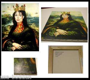 Michael Jackson Mona lisa Signed Cuban Art Painting  