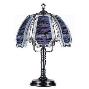   Swimming Loon Theme Black Chrome Base Touch Lamp