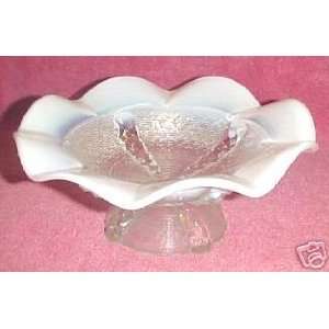  Opalescent & Clear Glass Decorative Bowl 